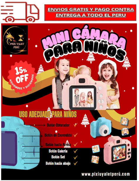 MINI CAMARA PARA NIÑOS MULTIFUNCIONAL ORIGINAL